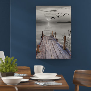 Bird On A Wire Metal Wall Art Wayfair Co Uk Lovely Jetty With Birds Wall Art On Canvas
