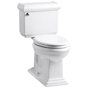 Memoirs Classic Comfort Height Two Piece Elongated 1.6 GPF Toilet with Aquapiston Flush Technology and Left-Hand Trip Lever