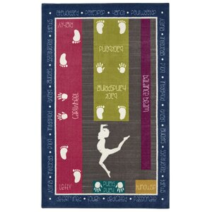 Anastasia Gymnastics Fun Printed Area Rug