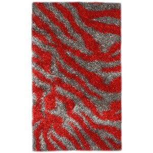 Pearl Gray / Red Area Rug