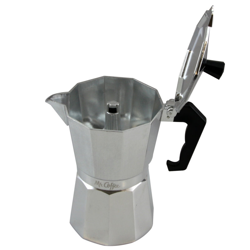 Mr Coffee Brixia 6 Cup Aluminum Stovetop Espresso Maker Mr Coffee Brixia 6 Cup Aluminum Stovetop Espresso Maker