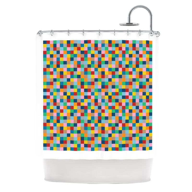 KESS InHouse Colour Blocks Shower Curtain & Reviews Wayfair
