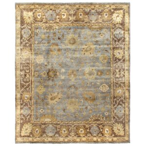 Oushak Hand-Knotted Wool Gray/Brown Area Rug