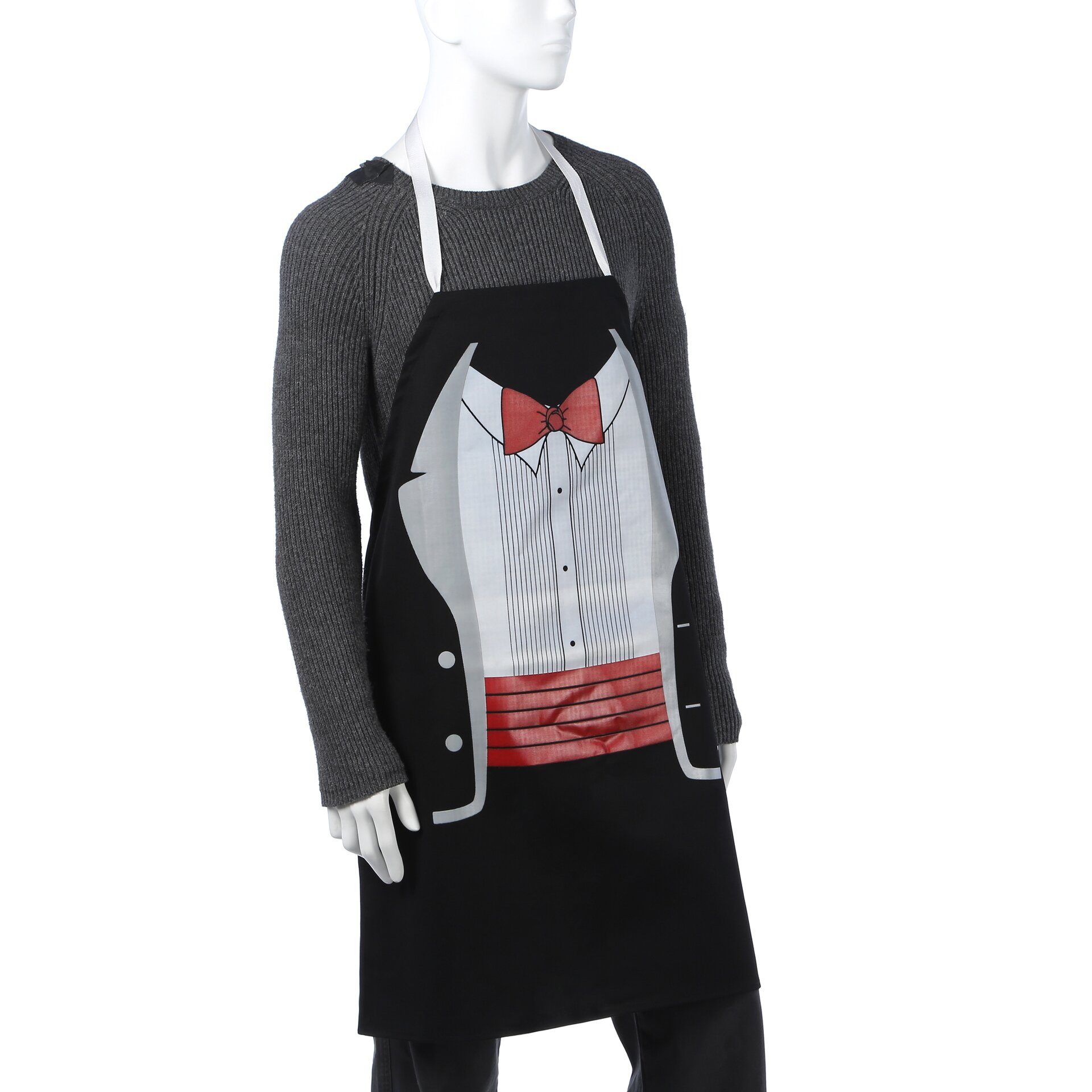 Attitude Aprons  by L A Imprints Tuxedo Apron  in Black 