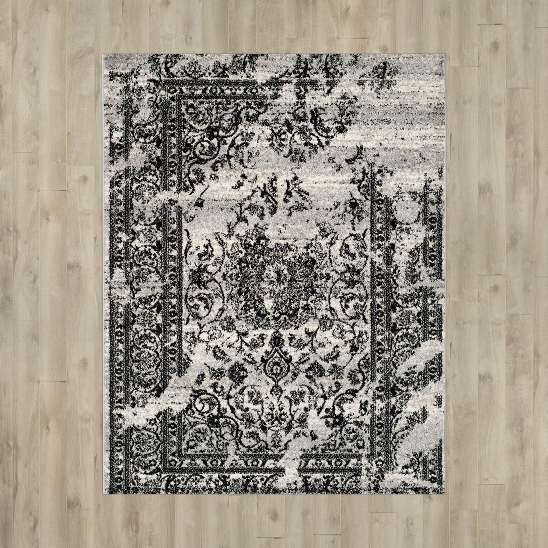 Trent Austin Design Costa Mesa Silver/Black Area Rug & Reviews Wayfair.ca