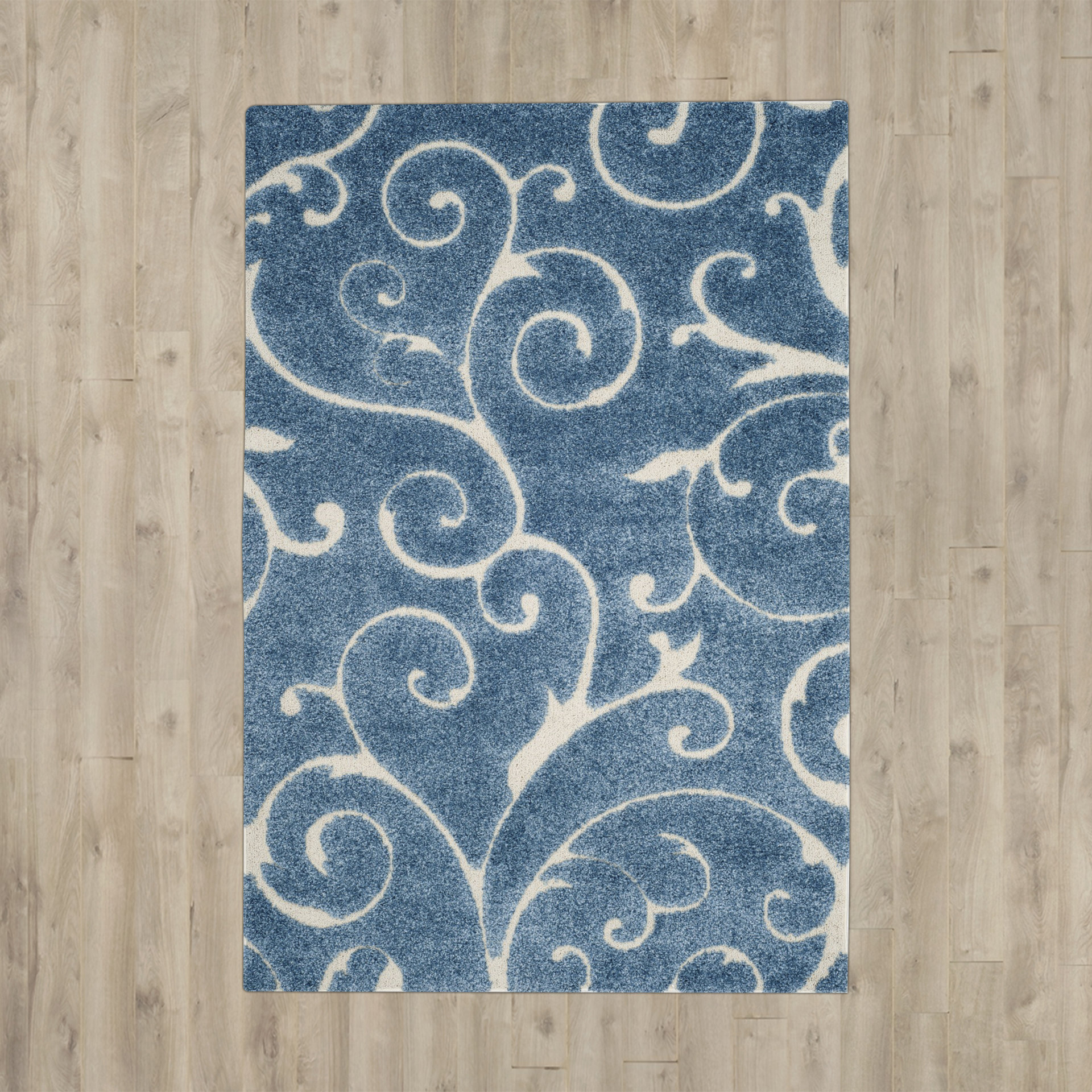 Three Posts Alison Light Blue / Cream Area Rug & Reviews Wayfair