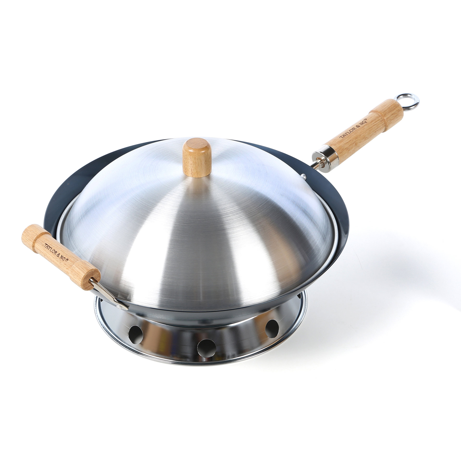 Taylor & Ng 7 Piece 14" Preseasoned Round Bottom Wok Set & Reviews