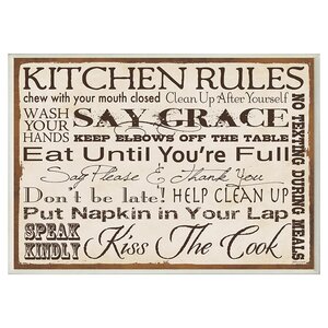 'Kitchen Rules' Framed Textual Art