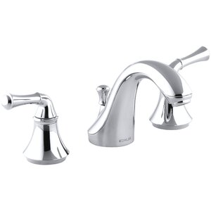 Forte Widespread Double Handle Bathroom Faucet with Drain Assembly