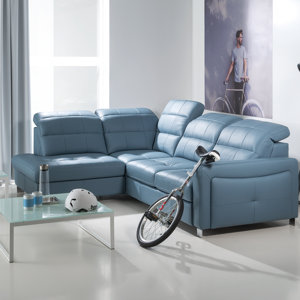 4-Sitzer Schlafsofa Mirto aus Leder von Home & H..