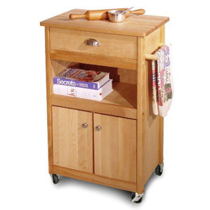 Cuisine Kitchen Cart with Butcher Block Top by C..