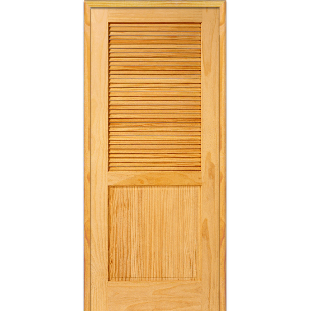 Verona Home Design Half Single Solid Manufactured Wood Louvered Mdf Verona Home Design Half Single Solid Manufactured Wood Louvered Mdf Prehung Interior Door Wayfair
