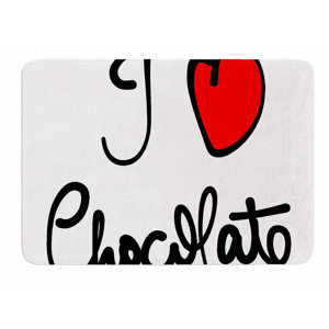 I Love Chocolate by Gabriela Fuente Memory Foam Bath Mat