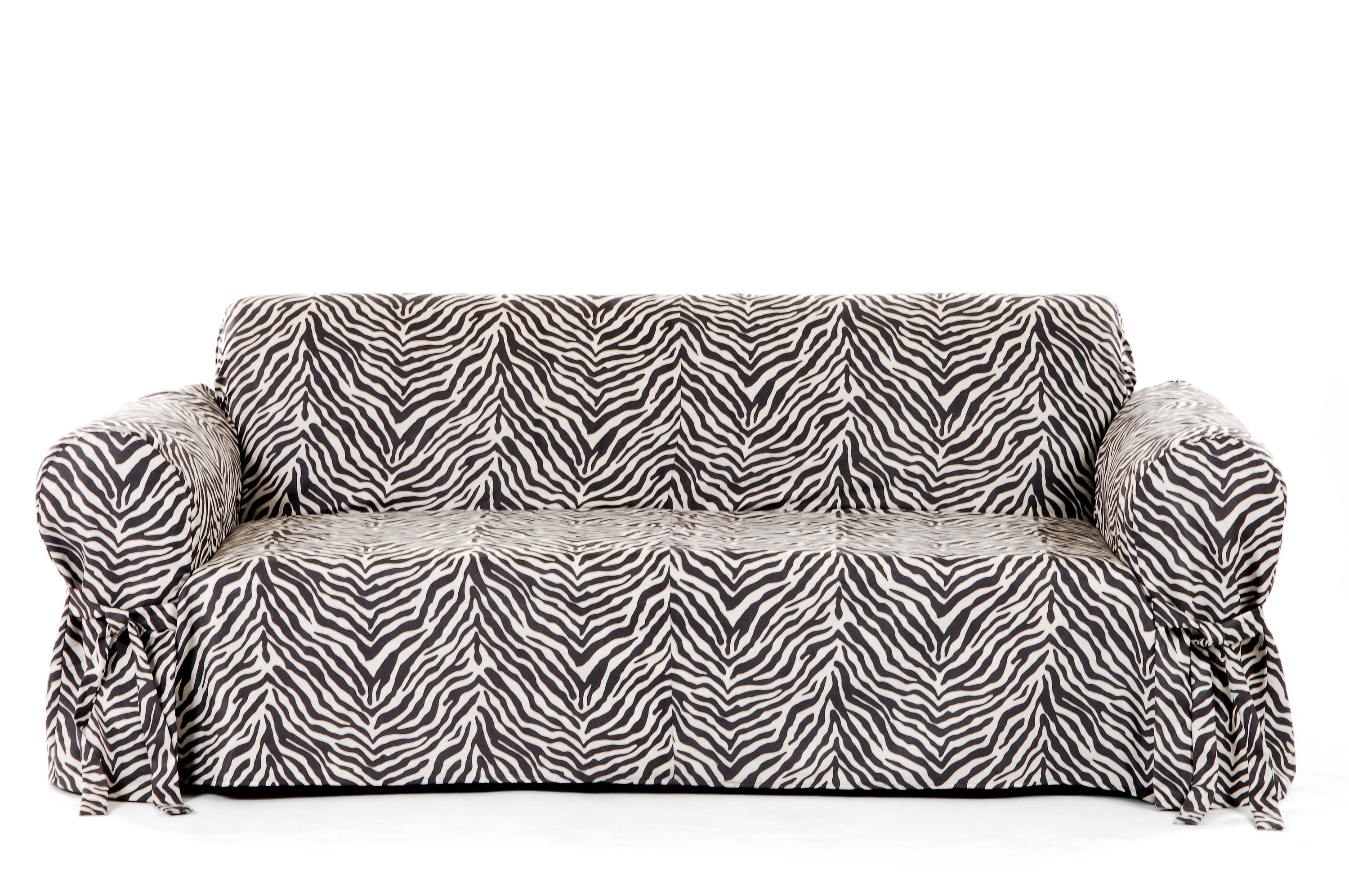 Clic Slipcovers Zebra Print Box Cushion Sofa Slipcover Wayfair