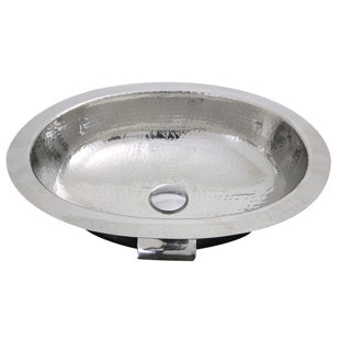Hammered Silver Bathroom Sink Wayfair Hand Hammered Stainless Steel Oval Undermount Bathroom Sink With Overflow
