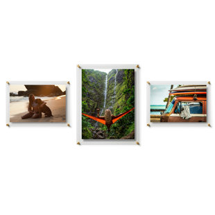 Double Panel Floating Frame Wayfair 3 Piece Double Panel Float Picture Frame Set