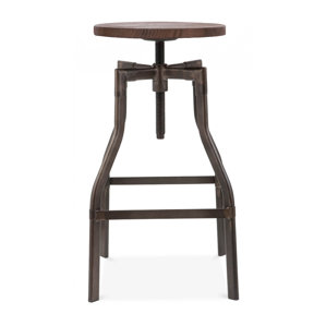 Machinist Adjustable Height Swivel Bar Stool by ..