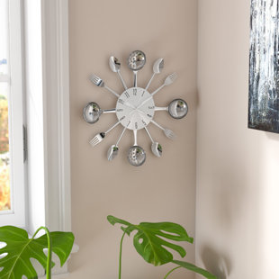 Decorative Kitchen Clocks Wayfair Bradly 15 Round Metal Kitchen Wall Clock