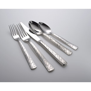 Flatware Made In Usa Wayfair Weave 5 Piece Flatware Set