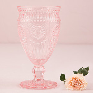 Vintage Inspired Pressed Glass Goblet (Set of 4)