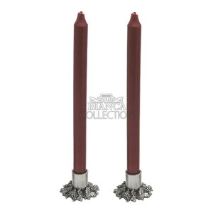 Grape 2 Piece Pewter Candlestick Set