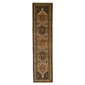 Miles Traditional Hand-Knotted Wool Beige/Brown Area Rug