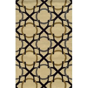 Izmir Hand-Tufted Beige/Black Area Rug