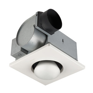 70 CFM Bathroom Fan with One Bulb Heater