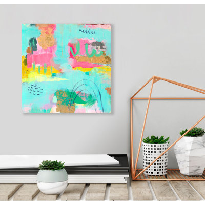 Ginger Hot Pink Gold Leap By Mati Rose Mcdonough Painting Print