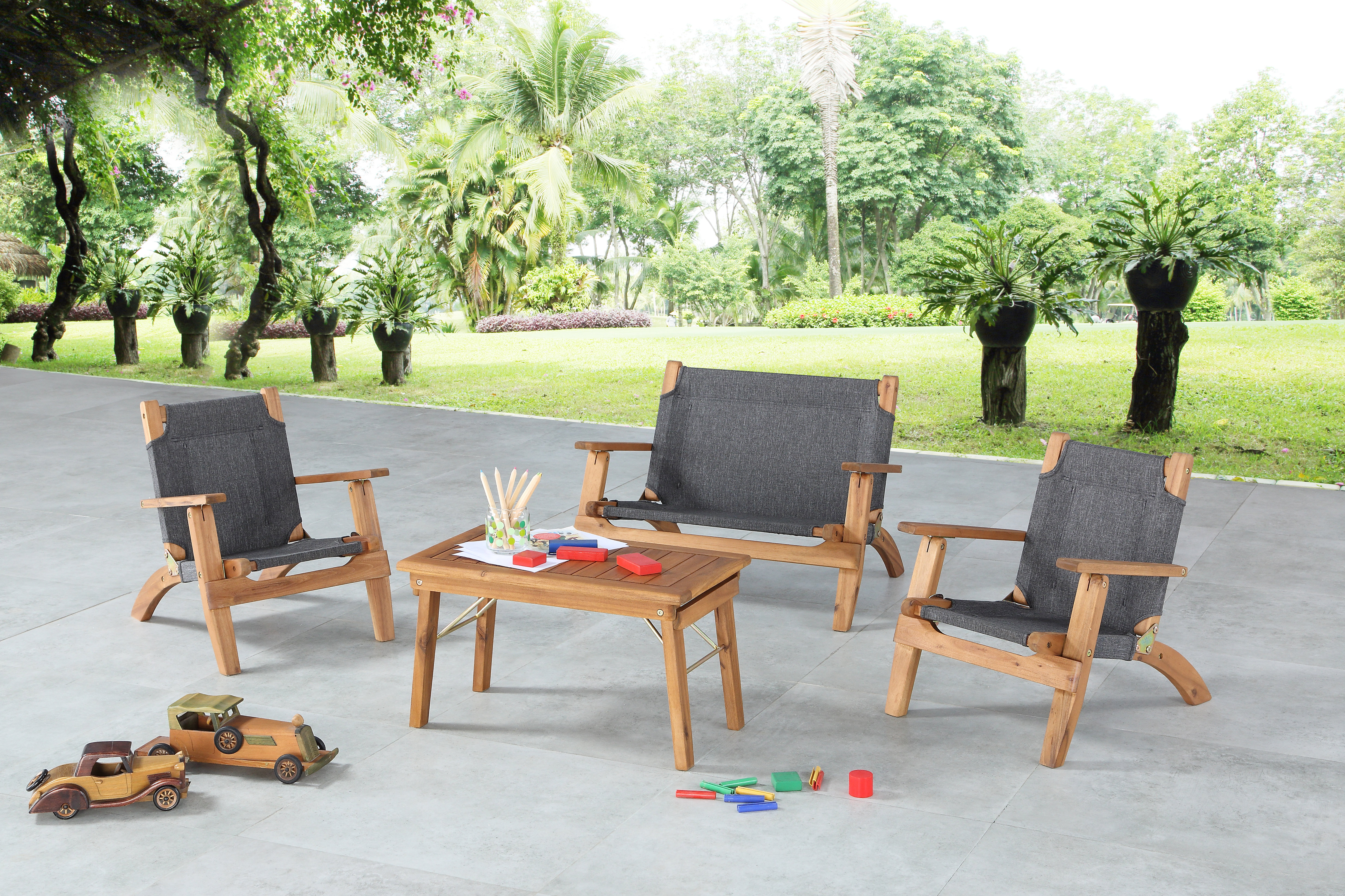 Harriet Bee Smeltzer Kids Outdoor Four Piece Activity Table And Harriet Bee Smeltzer Kids Outdoor Four Piece Activity Table And Chair Set Wayfair