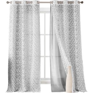 Leoc Solid Semi-Sheer Curtain Panels (Set of 4)