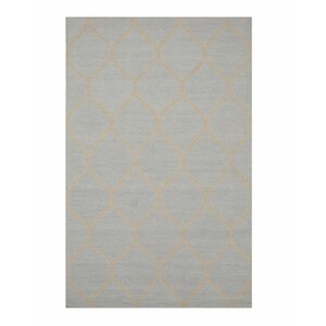 Moroccan Wool Traditional Trellis Hand-Tufted Light Gray Area Rug