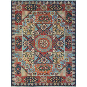 One-of-a-Kind Woodmoor Mehria Hand-Knotted Wool Blue Area Rug