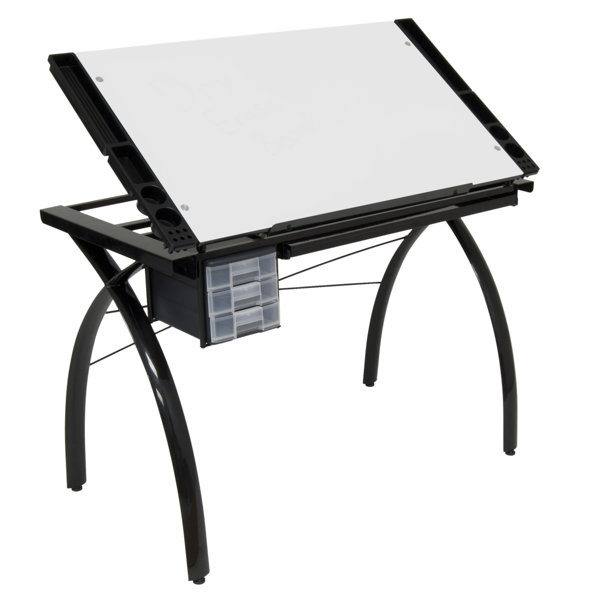Studio Designs Futura Glass Drafting Table & Reviews Wayfair