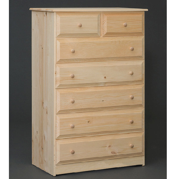 August Grove Steven Beveled Edge 7 Drawers Chest Wayfair