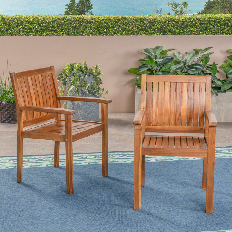 Millwood Pines Bangor Outdoor Patio Dining Chair Wayfair Bangor Outdoor Patio Dining Chair