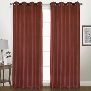 Herringbone Geometric Blackout Grommet Single Curtain Panel