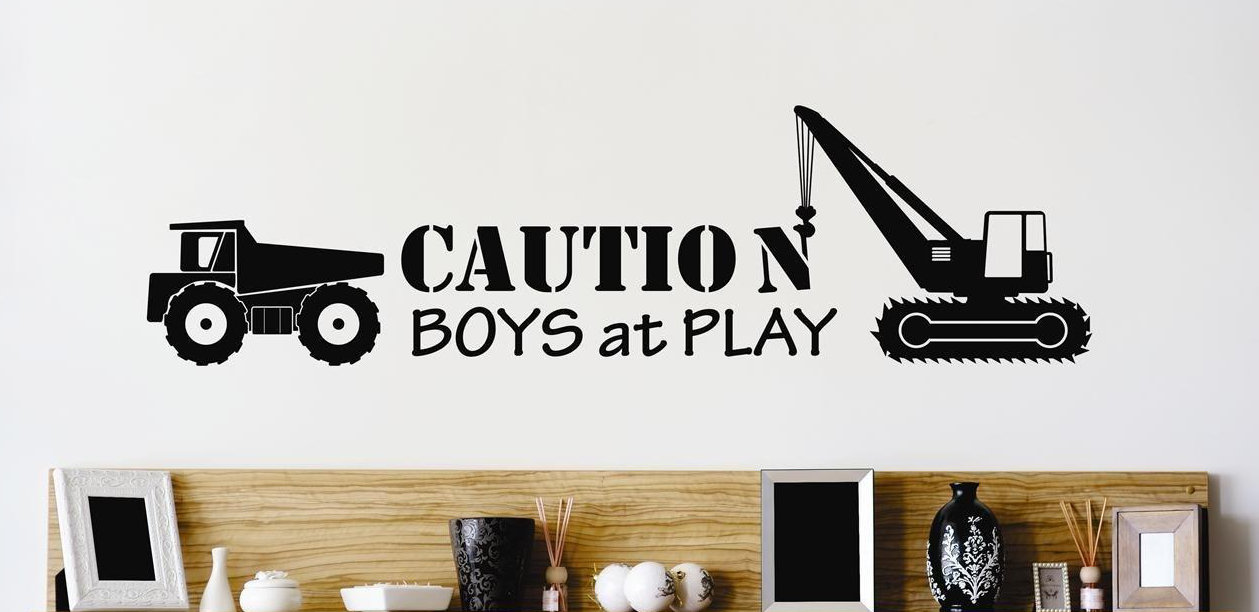 Design With Vinyl Caution Boys At Play Heavy Duty Dump Truck Wall Design With Vinyl Caution Boys At Play Heavy Duty Dump Truck Wall Decal Wayfair