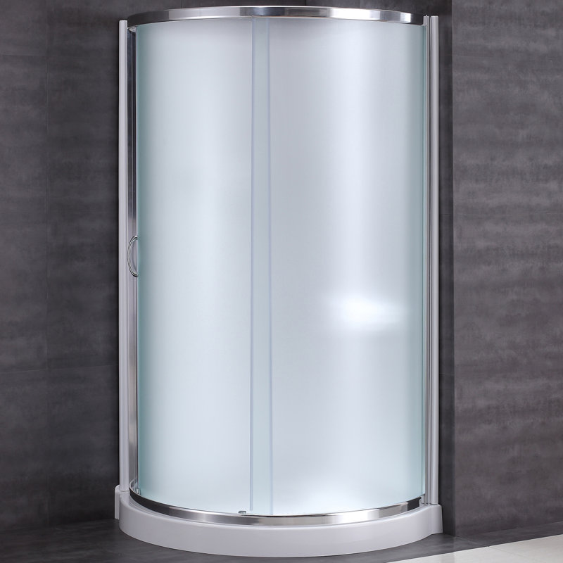 Ove Decors Breeze 34" x 34" x 76" Neo Angle Frosted Glass Kit with