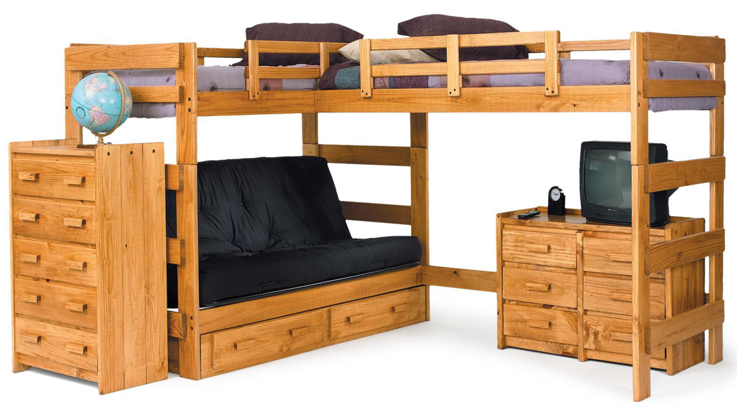 chelsea home l-shaped bunk bed customizable bedroom set & reviews chelsea home l-shaped bunk bed customizable bedroom set & reviews