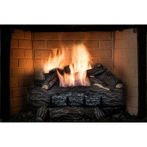 Four Seasons Golden Eclipse Vent-Free Log Set with Remote