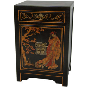 End Table With Storage by Oriental Furniture
