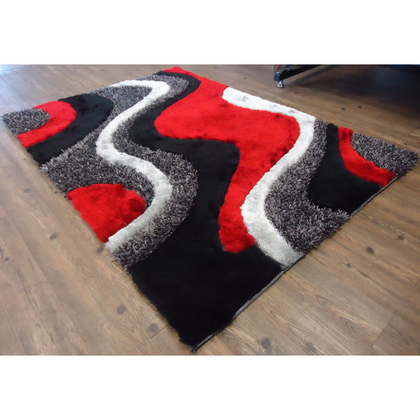 Rug Factory Plus Hand Tufted Black Red Area Reviews Wayfair