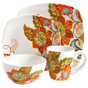 Better Homes And Gardens Table Wayfair Kays Better Homes And Gardens Fl Spray 16 Piece Dinnerware Set Service For 4