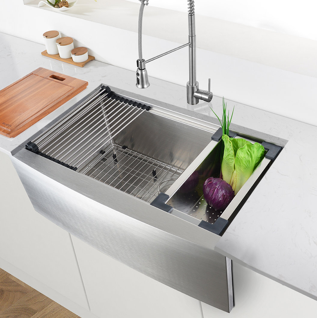 Ruvati Verona Workstation 30" L x 23" W Farmhouse Kitchen ...