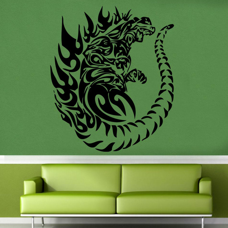 kult kanvas godzilla tribal tattoo style decal vinyl wall sticker