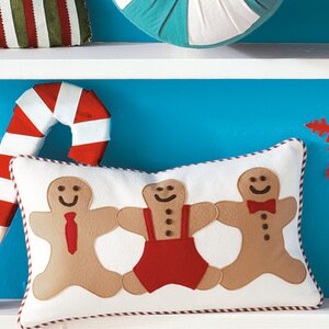 North Pole Gingerbread Men Lumbar Pillow