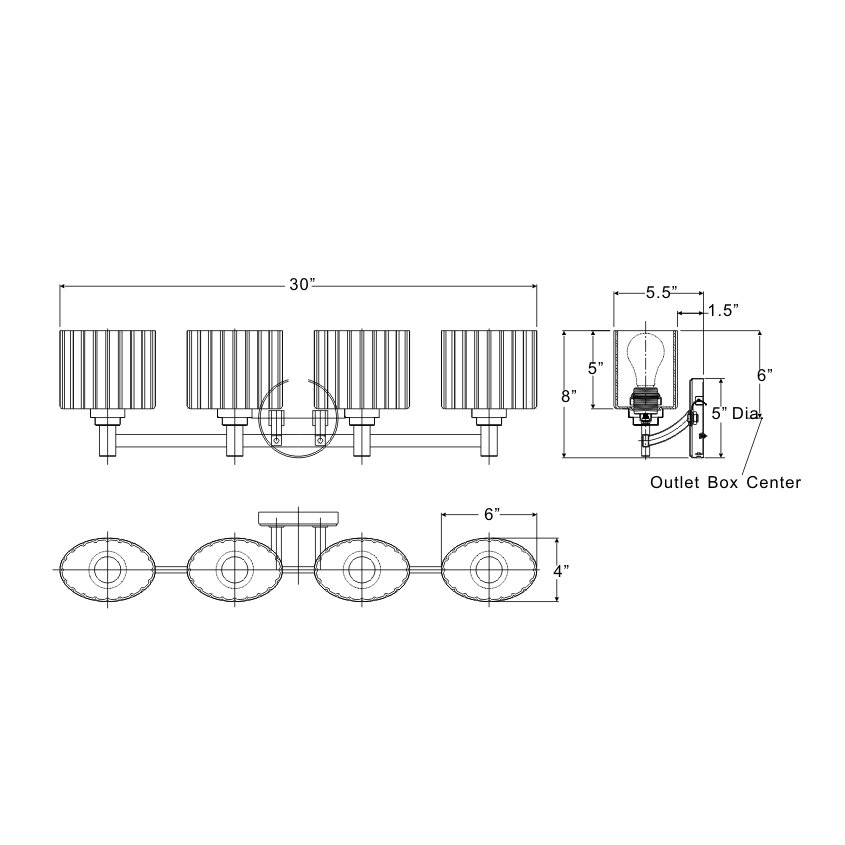 Illumina Direct 4Light Vanity Light & Reviews Wayfair