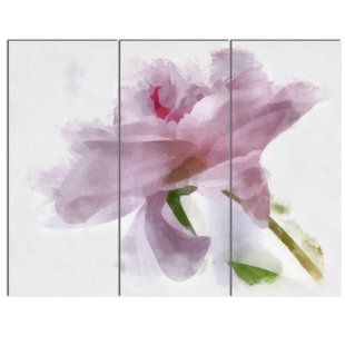 Blue Flower Wall Art Wayfair Ca Light Blue Flower With Paint Splashes 3 Piece Painting Print On Wred Canvas Set