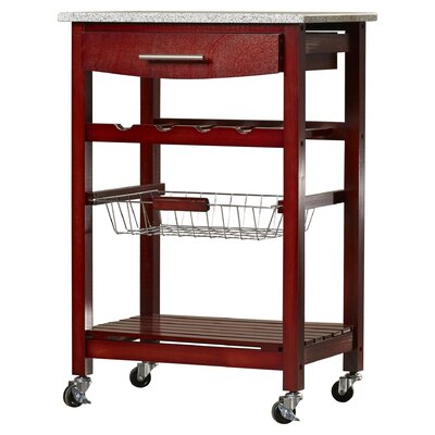 Granite top kitchen cart